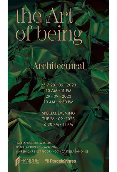 The Art of being Architectural 25 / 29 - 09 - 2023 The Art of being Architectural 25 / 29 - 09 - 2023