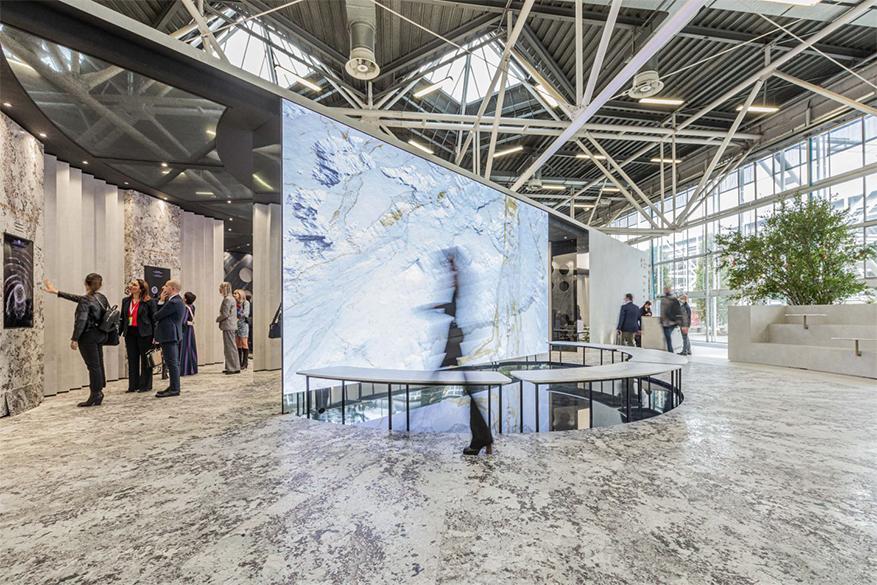 At Cersaie Porcelaingres interprets the "Shaping The Future" concept with immersive installations through ceramic material